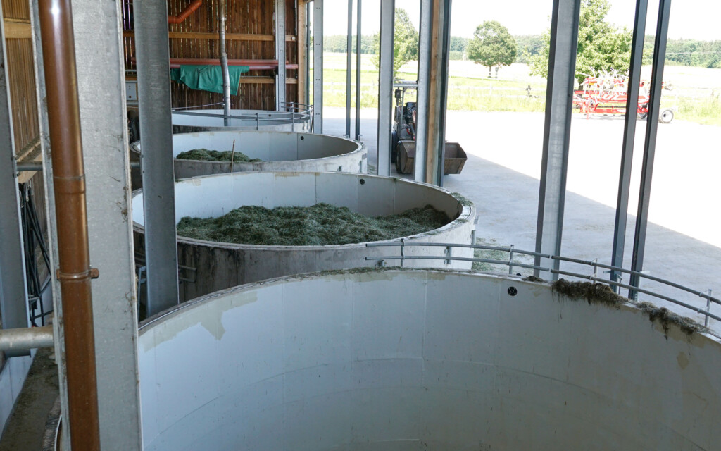 Silos in dedicated barn